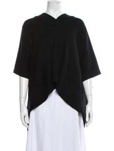 Pre-owned Theory Cashmere V-neck Sweater In Black