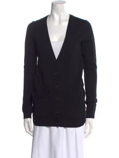Pre-owned Theory Cashmere V-neck Sweater In Black