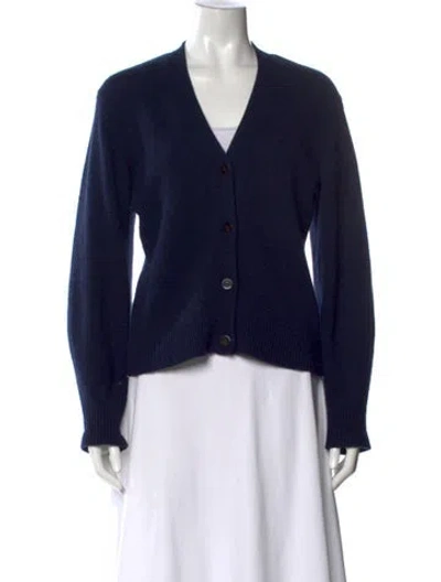 Pre-owned Theory Cashmere V-neck Sweater In Black