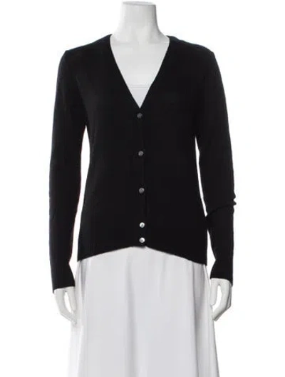 Pre-owned Theory Cashmere V-neck Sweater In Black