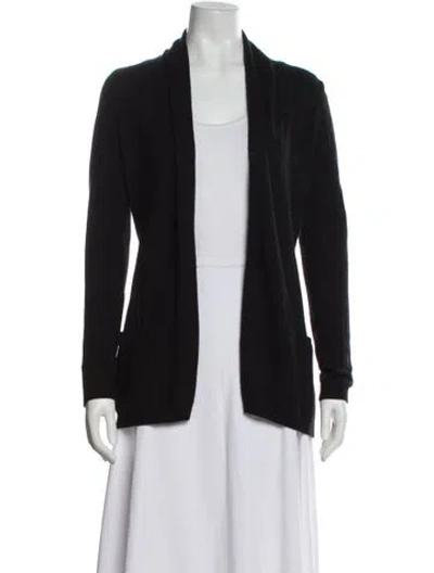 Pre-owned Theory Cashmere V-neck Sweater In Black