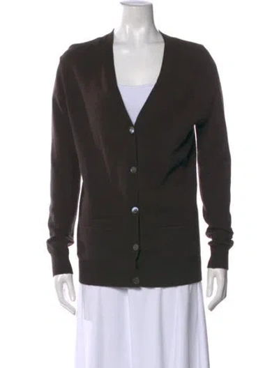Pre-owned Theory Cashmere V-neck Sweater In Black