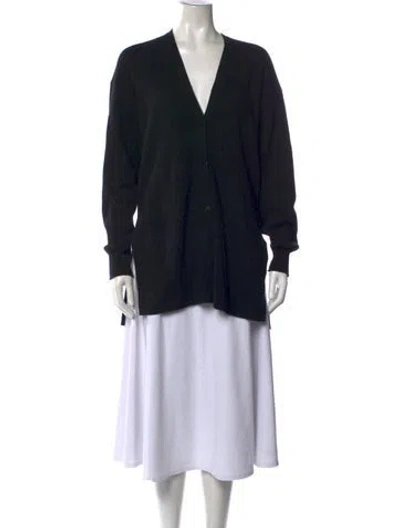 Pre-owned Theory Cashmere V-neck Sweater In Black