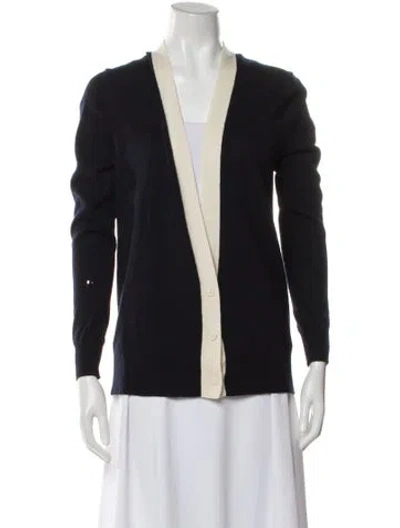 Pre-owned Theory Cashmere V-neck Sweater In Blue