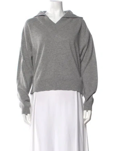 Pre-owned Theory Cashmere V-neck Sweater In Gray