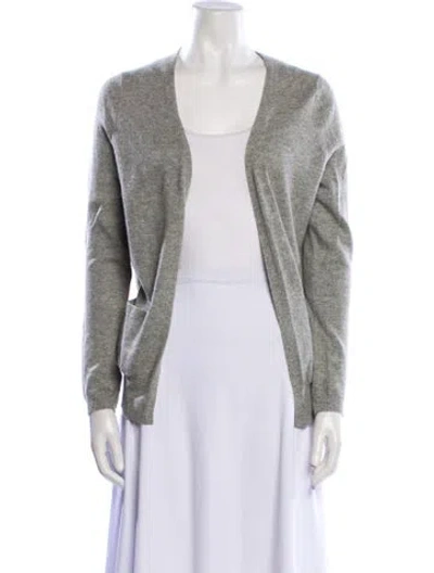 Pre-owned Theory Cashmere V-neck Sweater In Gray