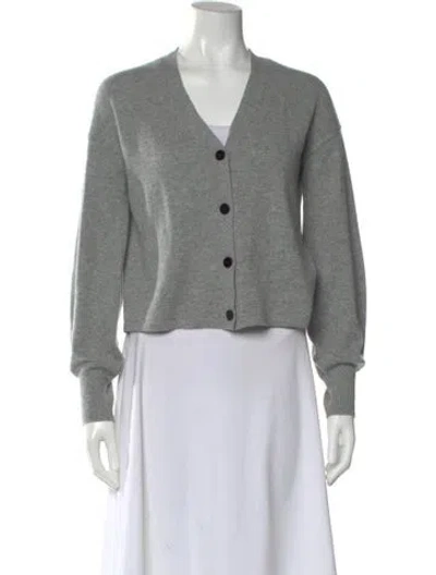 Pre-owned Theory Cashmere V-neck Sweater In Gray