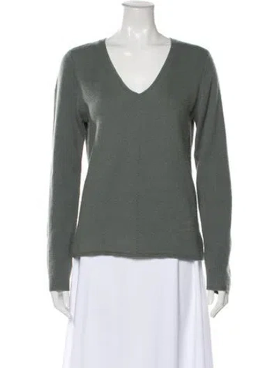 Pre-owned Theory Cashmere V-neck Sweater In Gray