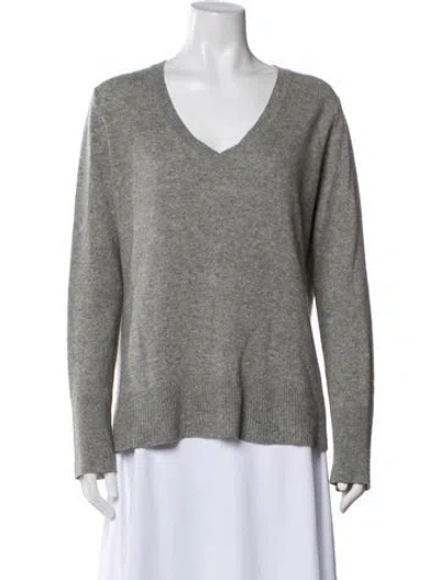Pre-owned Theory Cashmere V-neck Sweater In Grey