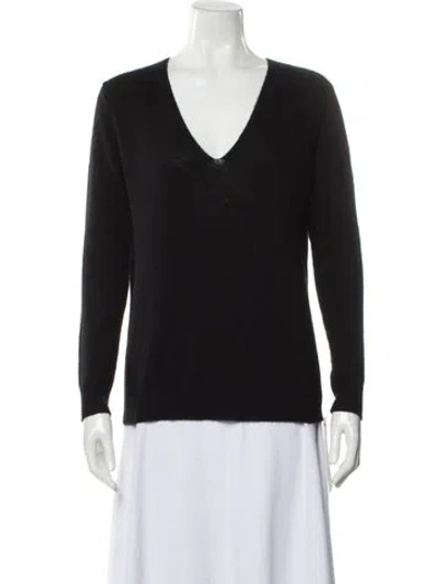 Pre-owned Theory Cashmere V-neck Sweater In Multi