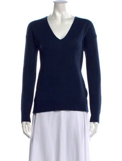 Pre-owned Theory Cashmere V-neck Sweater In Multicolor