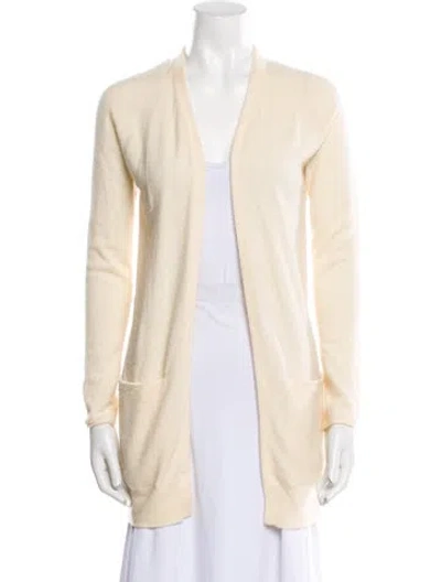 Pre-owned Theory Cashmere V-neck Sweater In Neutral