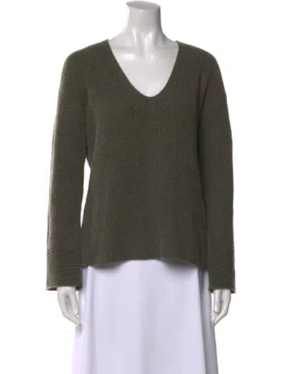 Pre-owned Theory Cashmere V-neck Sweater In Neutral