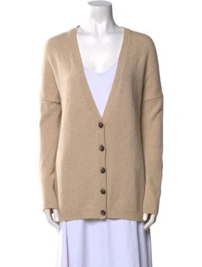 Pre-owned Theory Cashmere V-neck Sweater In Neutral