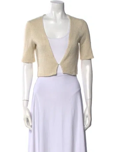 Pre-owned Theory Cashmere V-neck Sweater In Neutral