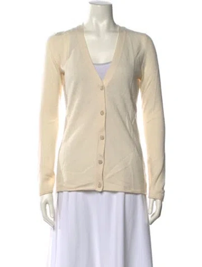 Pre-owned Theory Cashmere V-neck Sweater In Neutral