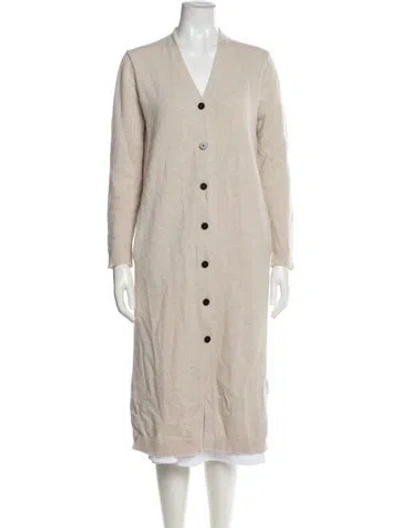 Pre-owned Theory Cashmere V-neck Sweater In Neutral