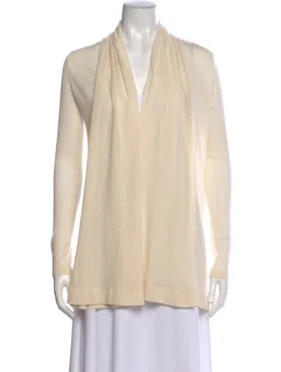 Pre-owned Theory Cashmere V-neck Sweater In Neutral