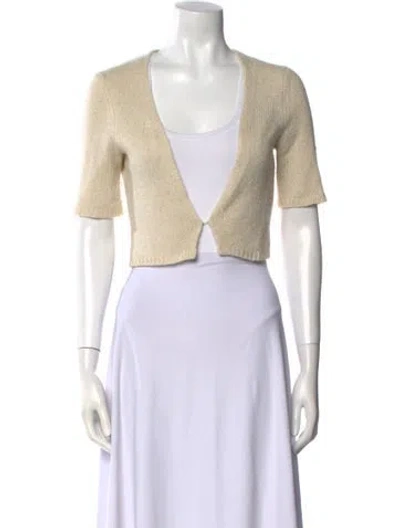 Pre-owned Theory Cashmere V-neck Sweater In Neutral