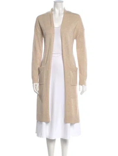 Pre-owned Theory Cashmere V-neck Sweater In Neutral