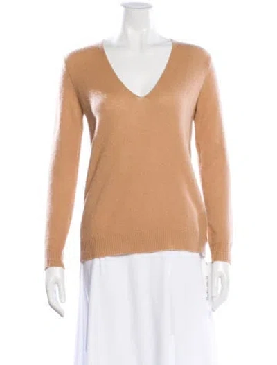 Pre-owned Theory Cashmere V-neck Sweater In Neutral