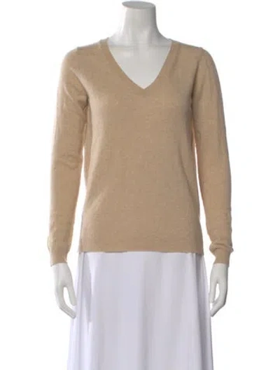 Pre-owned Theory Cashmere V-neck Sweater In Neutral