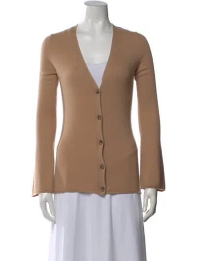 Pre-owned Theory Cashmere V-neck Sweater In Neutral