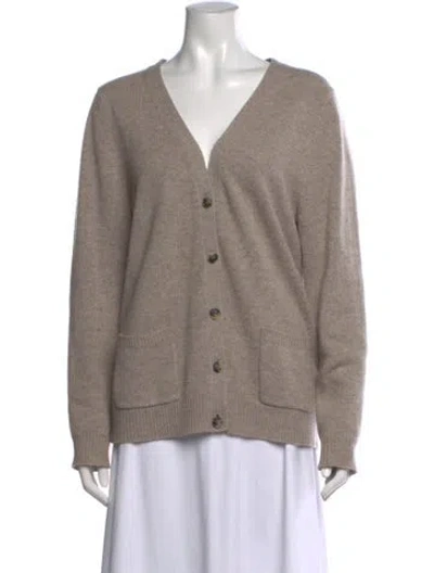 Pre-owned Theory Cashmere V-neck Sweater In Neutral