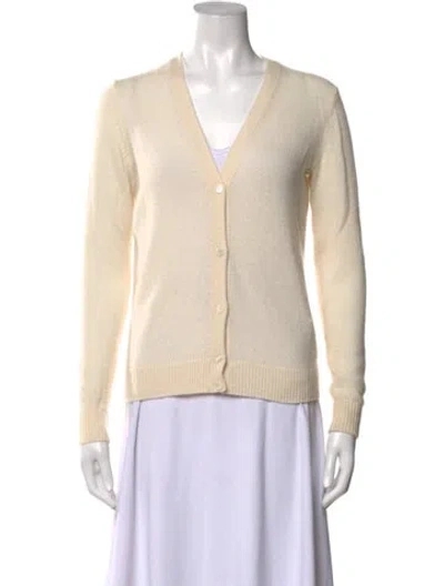 Pre-owned Theory Cashmere V-neck Sweater In Neutral