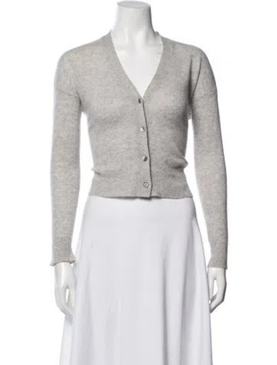 Pre-owned Theory Cashmere V-neck Sweater In Neutrals
