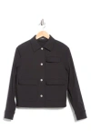 Theory Casual Button Front Jacket In Black