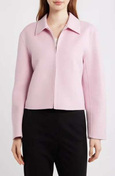 Theory Casual Clean Wool & Cashmere Jacket In Pink