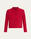 Theory Button-fastening Flap-pocket Jacket In Cherry