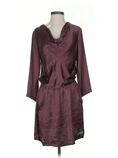 Pre-owned Theory Casual Dress In Burgundy