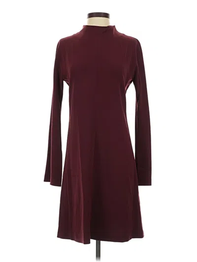 Pre-owned Theory Casual Dress In Burgundy