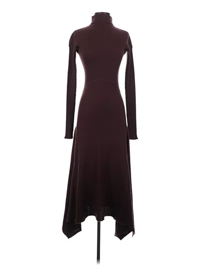 Pre-owned Theory Casual Dress In Burgundy