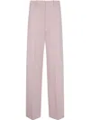 Theory Casual High-waisted Trousers For Women In Purple