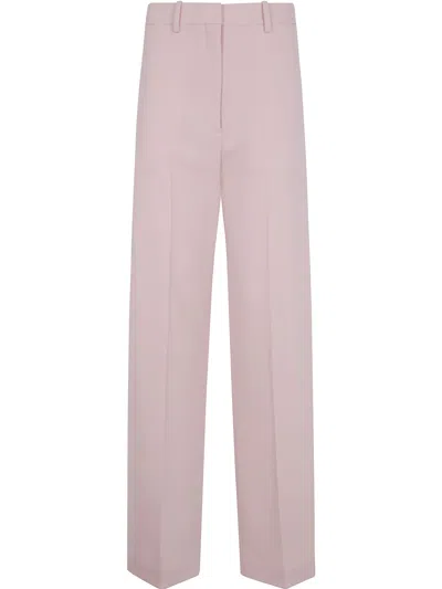 Theory Casual High-waisted Trousers For Women In Purple