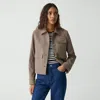 Theory Casual Jacket In Neoteric Twill In Walnut