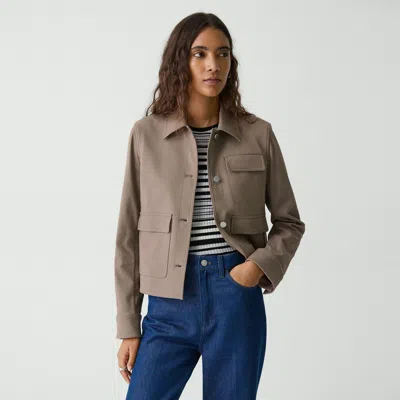 Theory Casual Jacket In Neoteric Twill In Walnut
