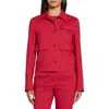 Theory Button-fastening Flap-pocket Jacket In Cherry