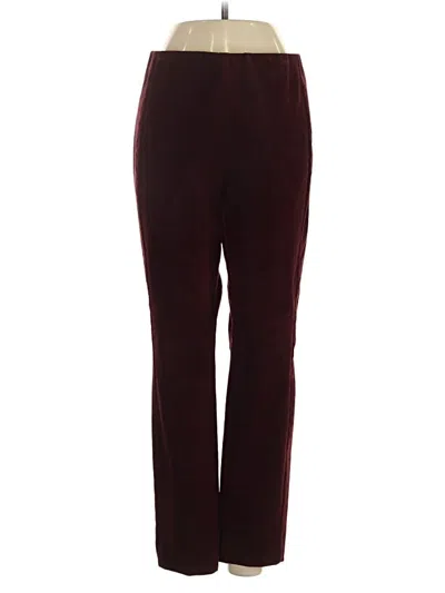 Pre-owned Theory Casual Pants In Burgundy