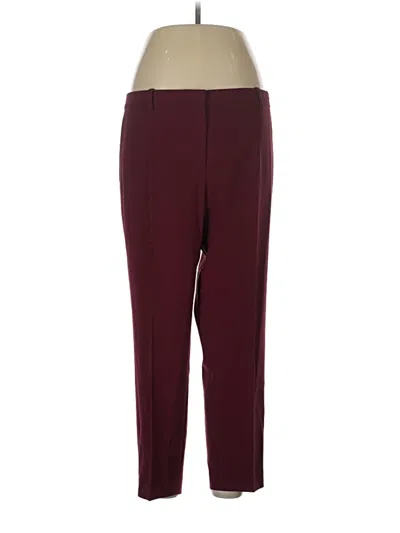 Pre-owned Theory Casual Pants In Burgundy