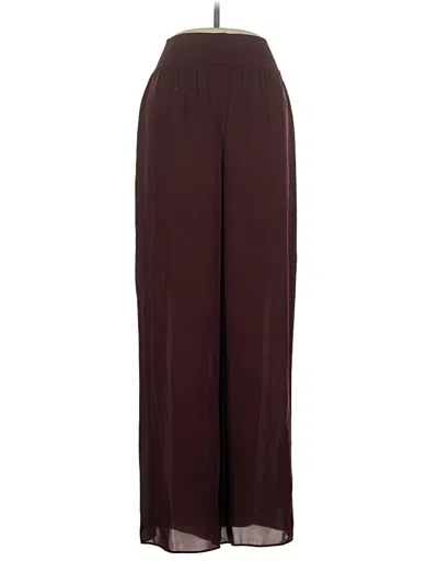 Pre-owned Theory Casual Pants In Burgundy