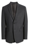 Theory Chambers Herringbone Wool Blend Suit Jacket In Charcoal Multi