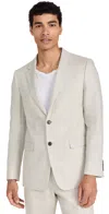 Theory Chambers Linen Suit Jacket In Limestone