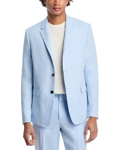 Theory Chambers Linen Slim Fit Suit Jacket In Fog Blue
