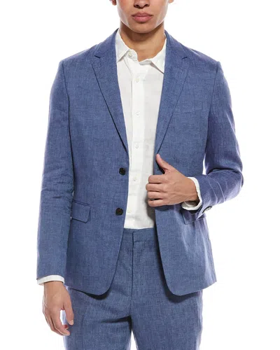 Theory Chambers Linen Suit Jacket In Blue