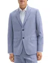 Theory Chambers Melange Solid Slim Fit Suit Jacket In Light Indigo