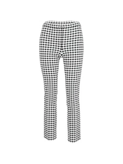 Pre-owned Theory Check-pattern Trousers In White